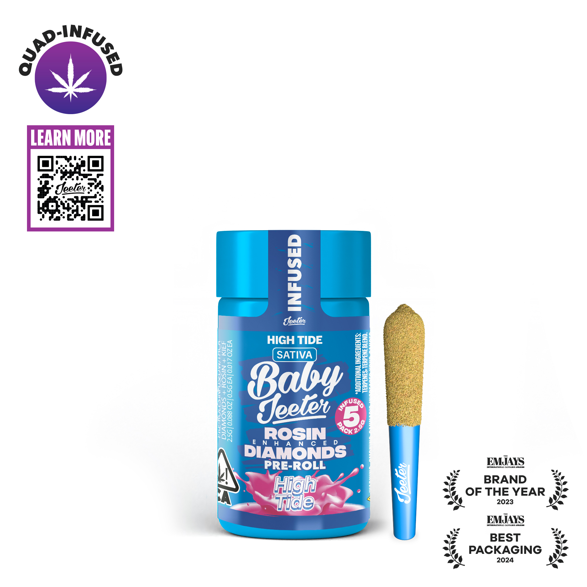 HIGH TIDE BABY JEETER 0.5G INFUSED 5 PACK