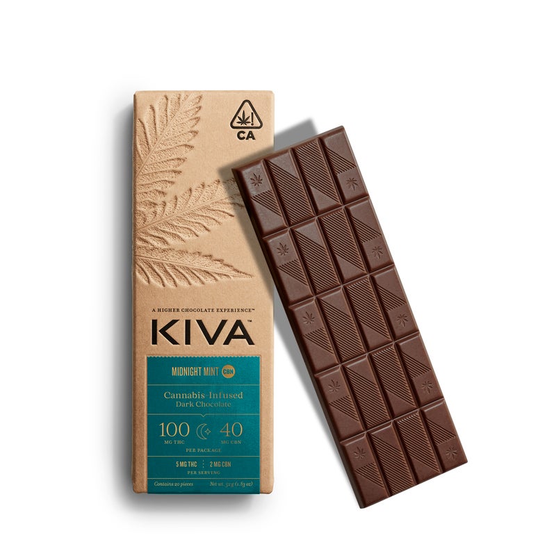 Kiva - MIDNIGHT MINT CBN 20 PIECE DARK CHOCOLATE BAR