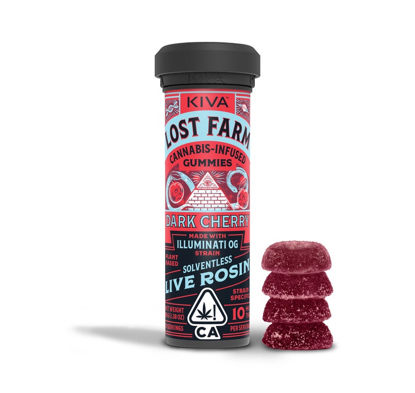 LOST FARM DARK CHERRY ILLUMNATI OG LIVE ROSIN GUMMIES
