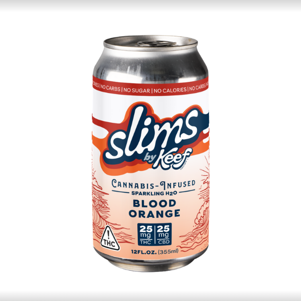 Blood Orange 1:1 CBD Sparkling Water Slims - 25 mg