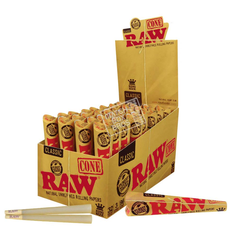 Raw - RAW CONE - KING SIZE - UNREFINED 3 PACK
