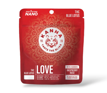 Love Raspberry Rose 2 THC: 1 THCV: 1 CBG Rosin NANO Gummies - 100 mg - 10 Pack