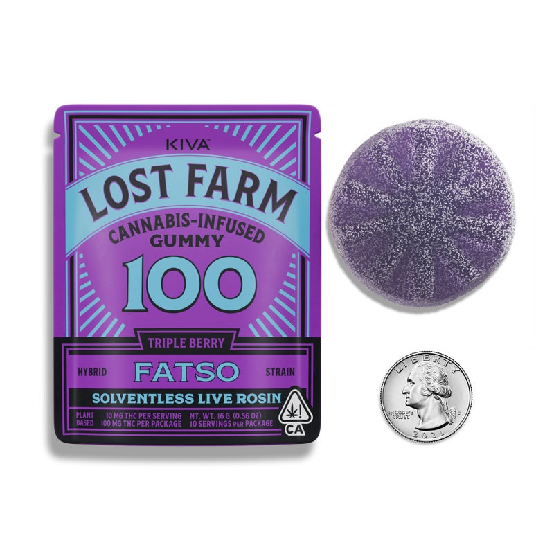 TRIPLE BERRY FATSO 100MG ONE PIECE LOST FARM LIVE RESIN GUMMY