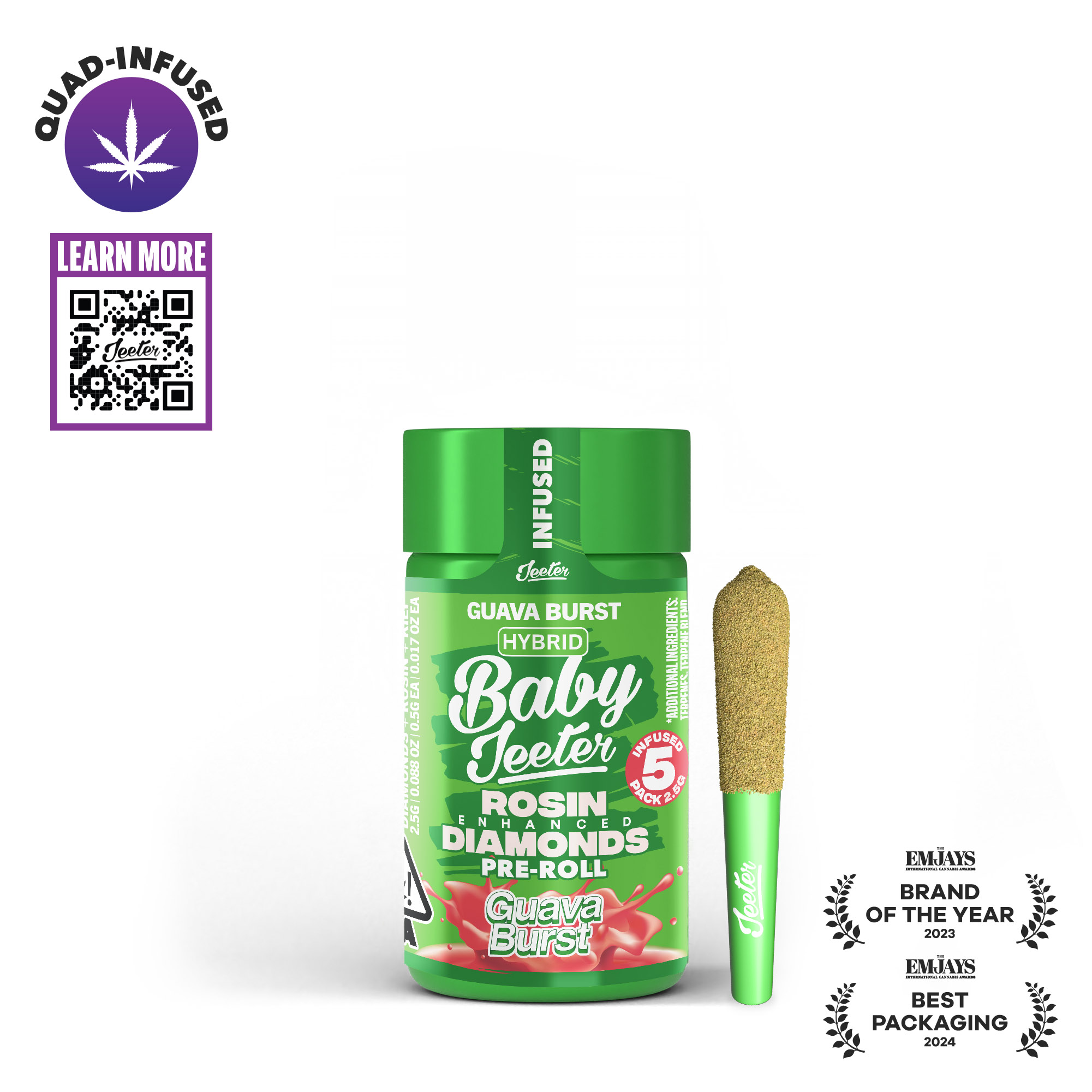 GUAVA BURST BABY JEETER 0.5G INFUSED 5 PACK
