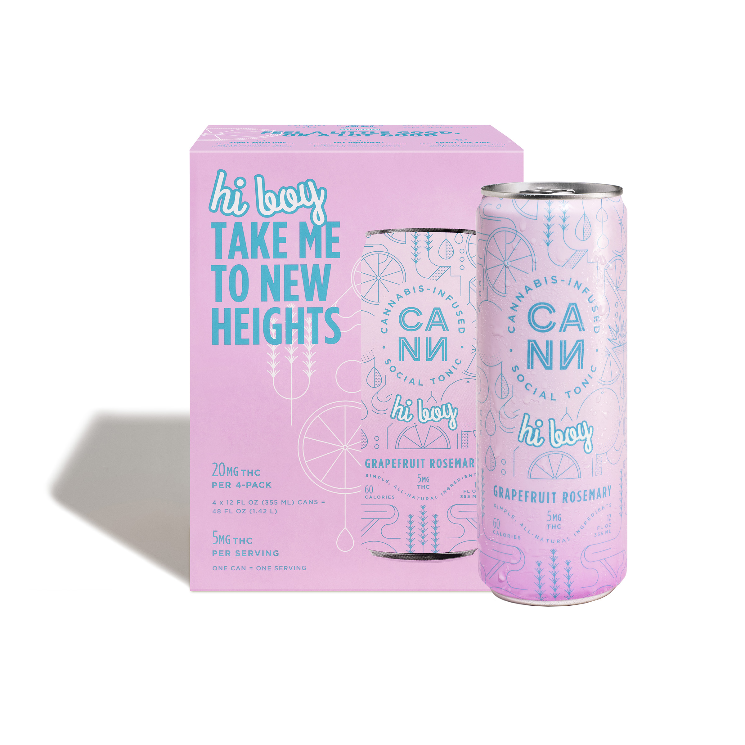 HI BOYS GRAPEFRUIT ROSEMARY 4-PACK SELTZER