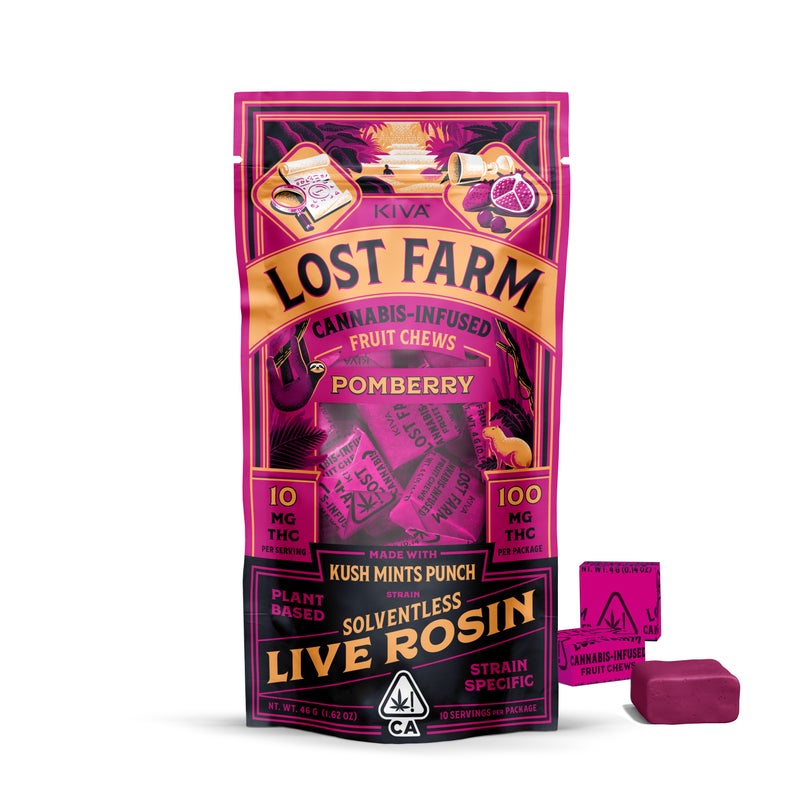 POMBERRY KUSH MINTS PUNCH 10 PACK LOST FARM CHEWS
