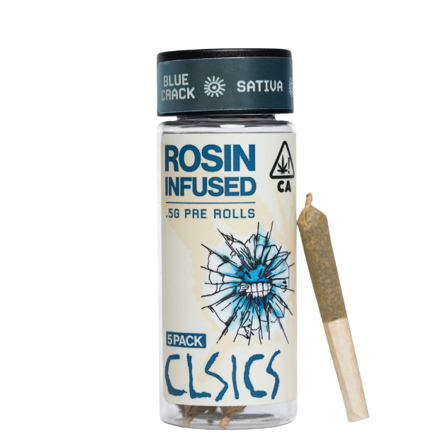 BLUE CRACK 0.5G ROSIN PREROLL 5 PACK