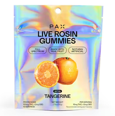 Tangerine Live Rosin Gummies - 10 mg - 10 Pack