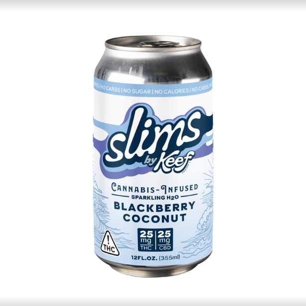 Blackberry Coconut 1:1 CBD Sparkling Water Slims - 25 mg