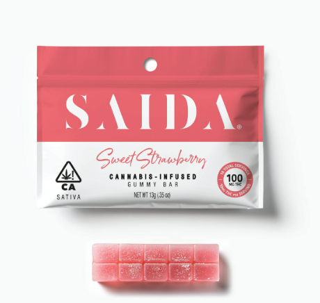 Sweet Strawberry Gummy Bar - 100 mg