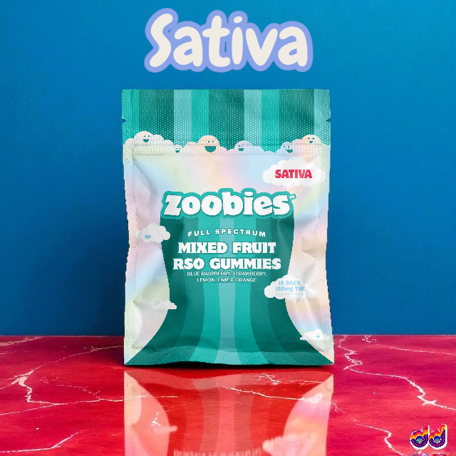 MIXED FRUIT - SATIVA - FULL SPECTRUM - RSO GUMMIES - 10 PACK - 100 mg