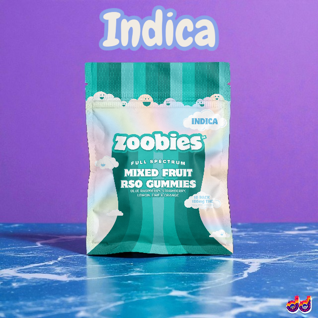 MIXED FRUIT - INDICA - FULL SPECTRUM - RSO GUMMIES - 10 PACK - 100 mg