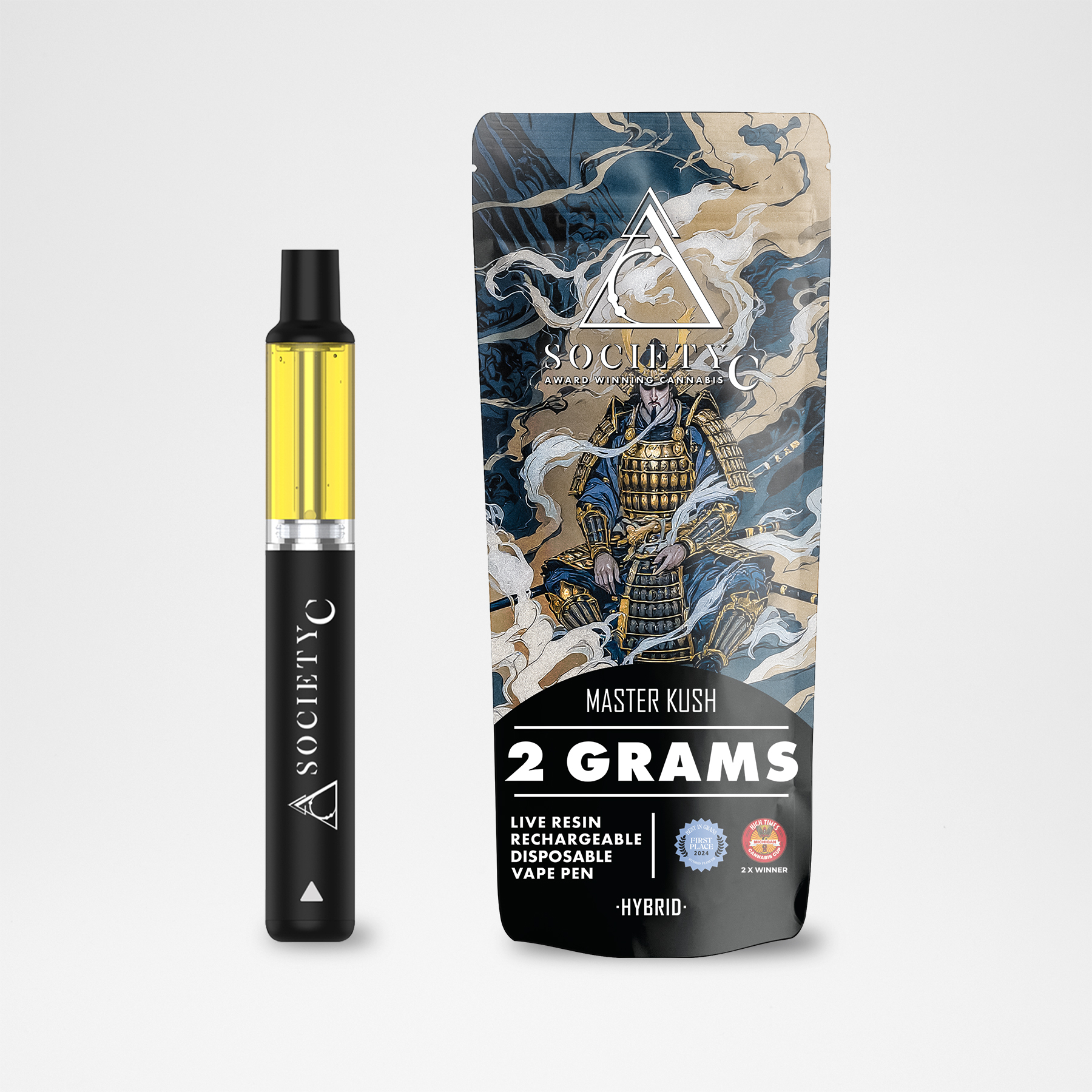 SOCIETY C – Master Kush | Live Resin Disposable Vape - 2g