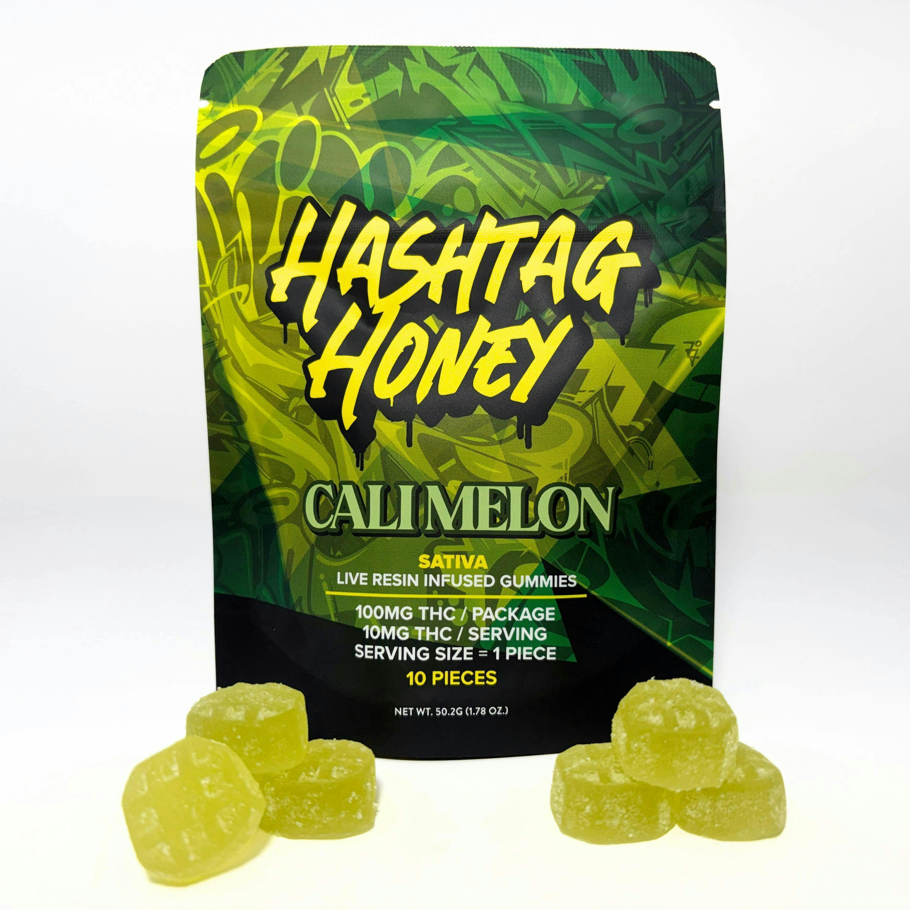 Hashtag Honey | Cali Melon | 100mg | Gummy - 100 mg