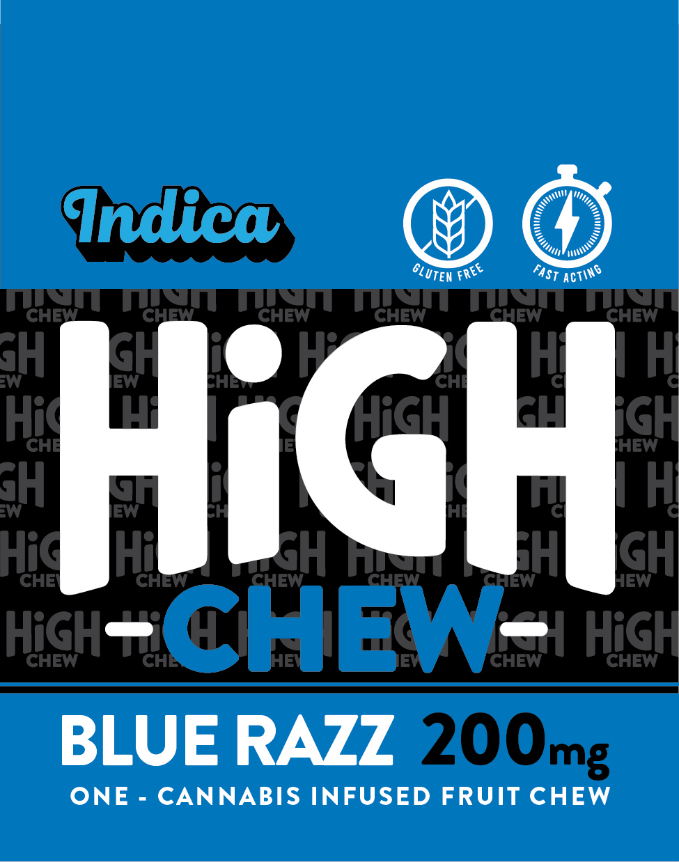 BLUE RAZZ HIGH CHEW | 200MG 1X200