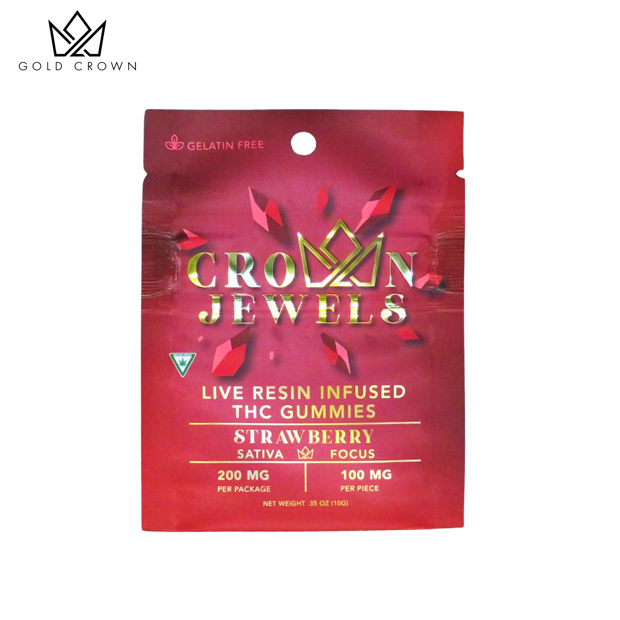 CROWN JEWELS | STRAWBERRY | 200MG | LIVE RESIN GUMMY | 2 PACK