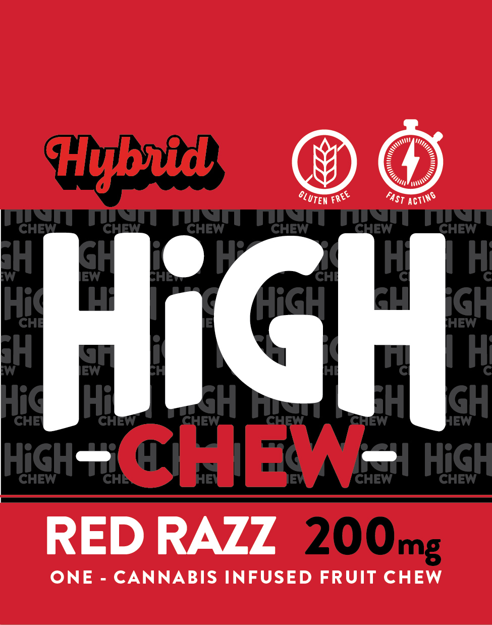 RED RAZZ HIGH CHEW | 200MG 1X200