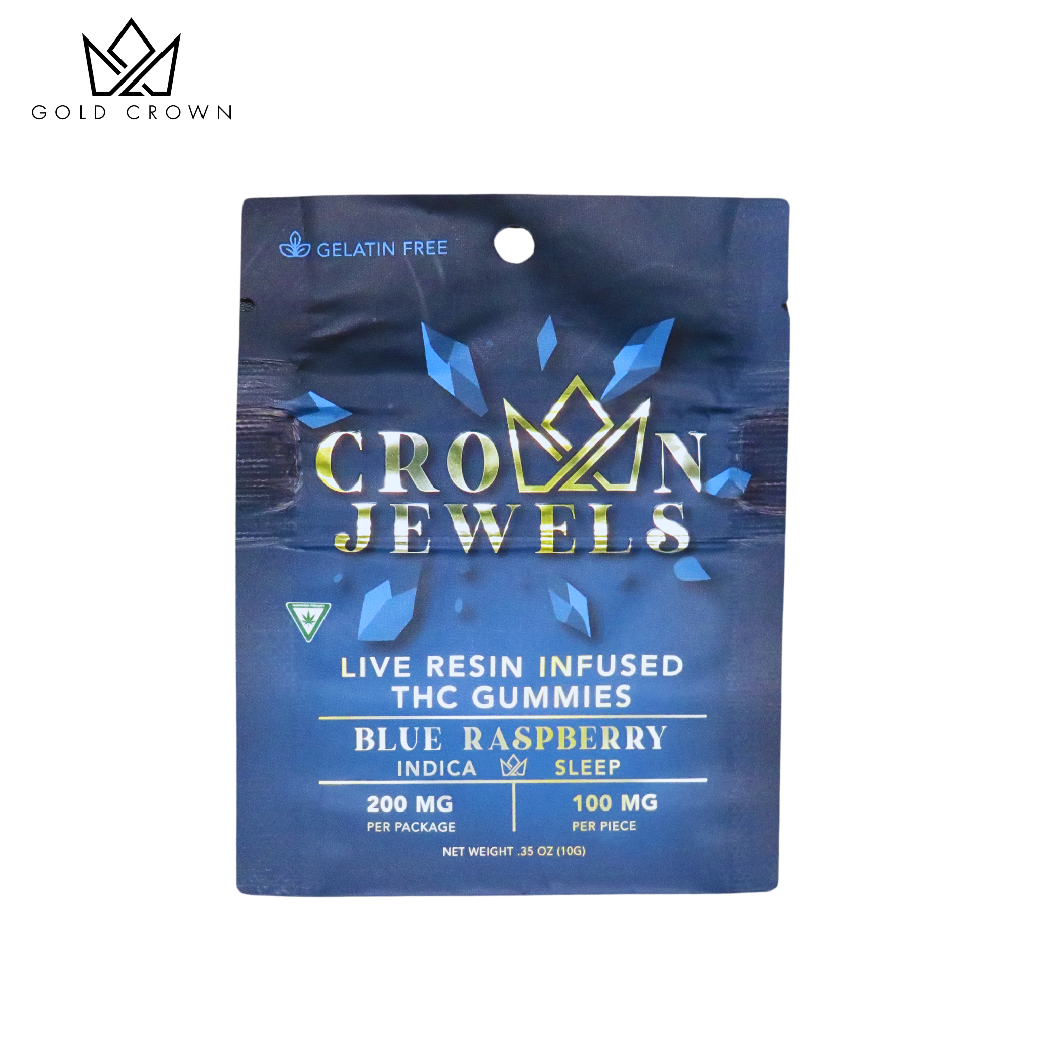CROWN JEWEL | BLUE RASPBERRY | 200MG | LIVE RESIN GUMMY | 2PACK
