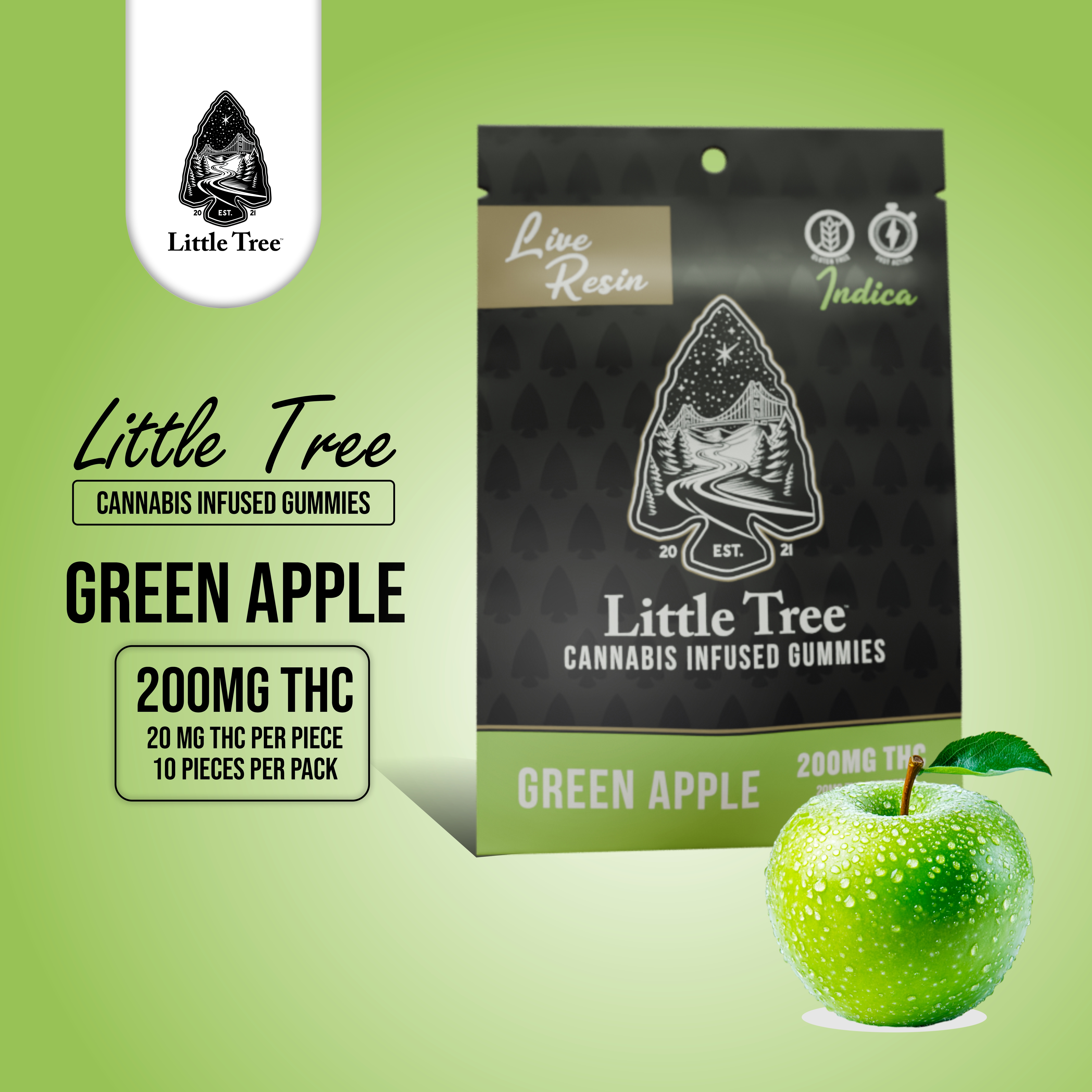 GREEN APPLE LIVE RESIN | 200MG 10X20