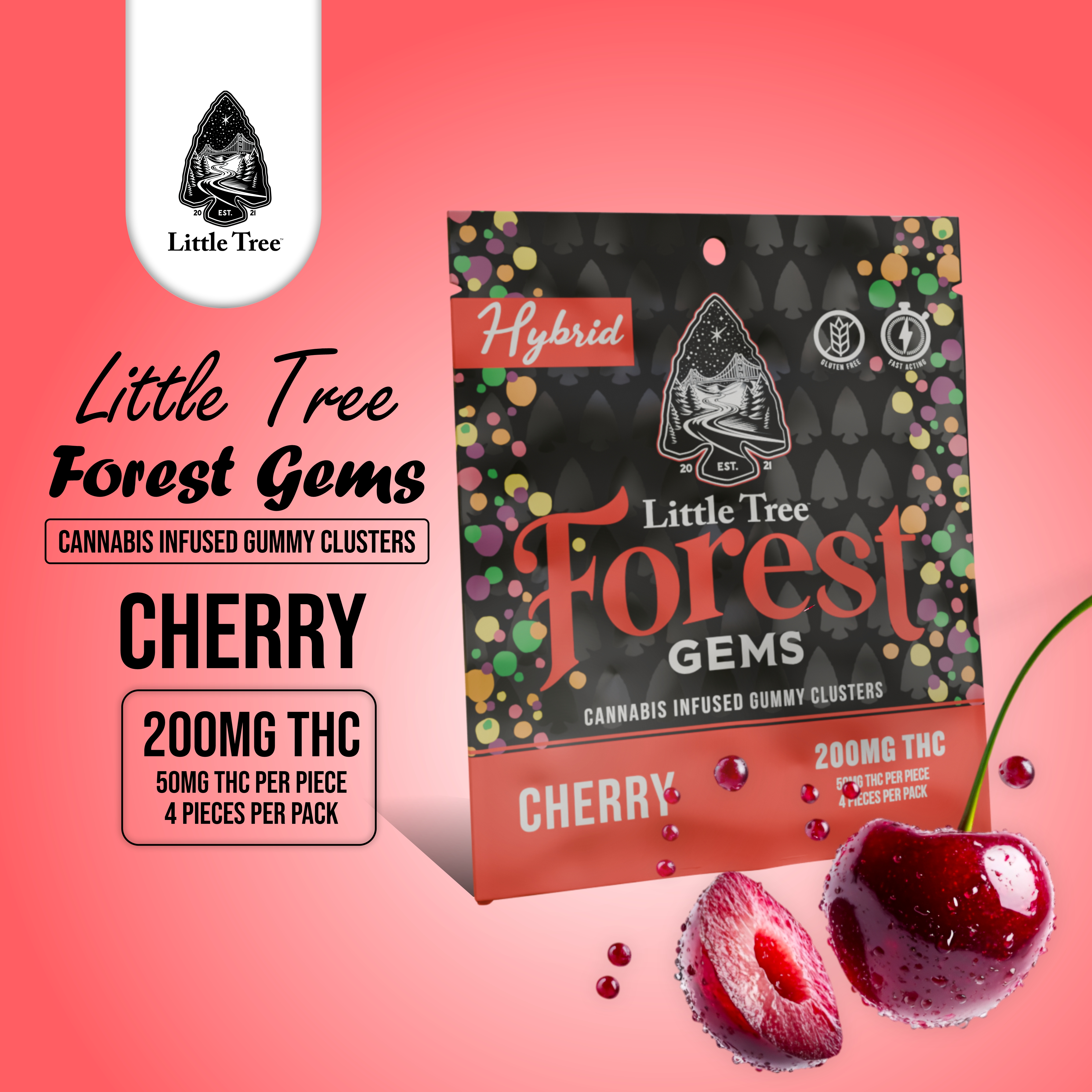 CHERRY FOREST GEMS | 200MG 4X50