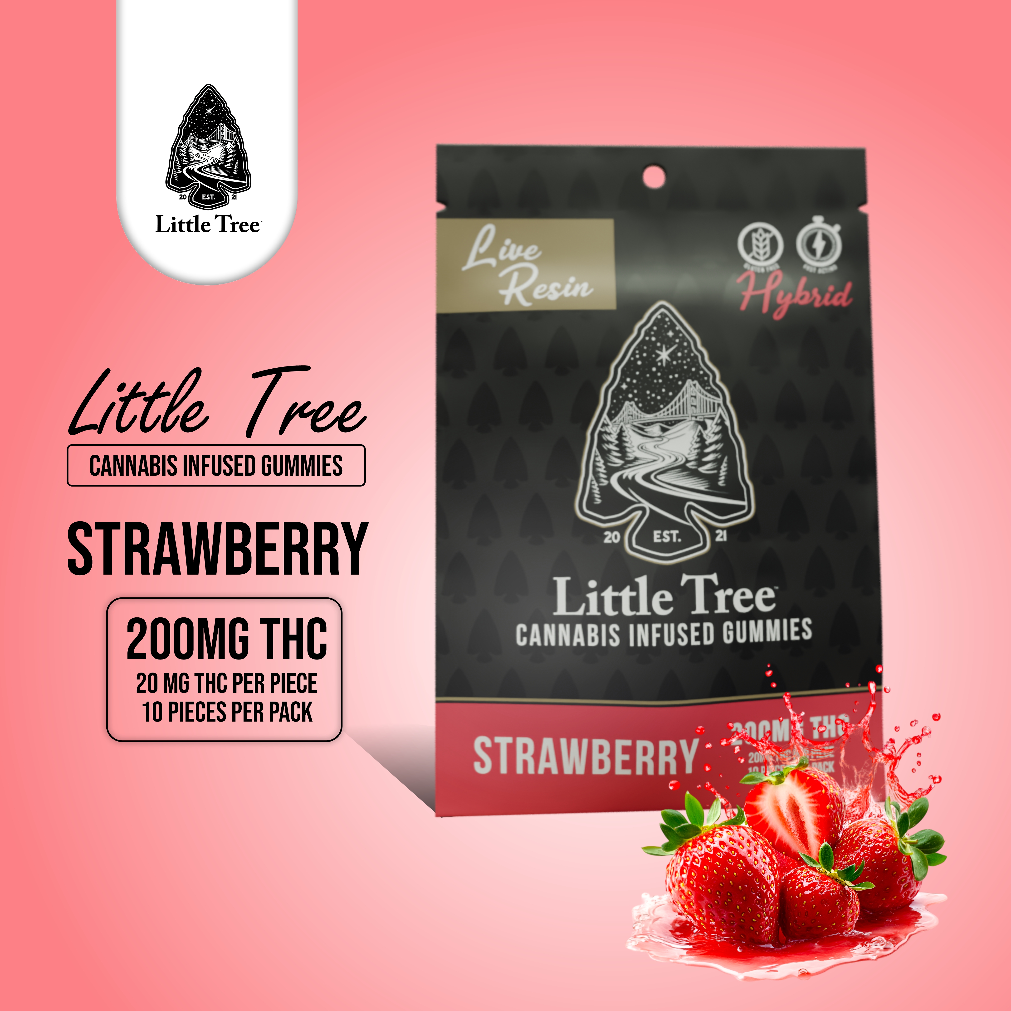 STRAWBERRY LIVE RESIN | 200MG 10X20