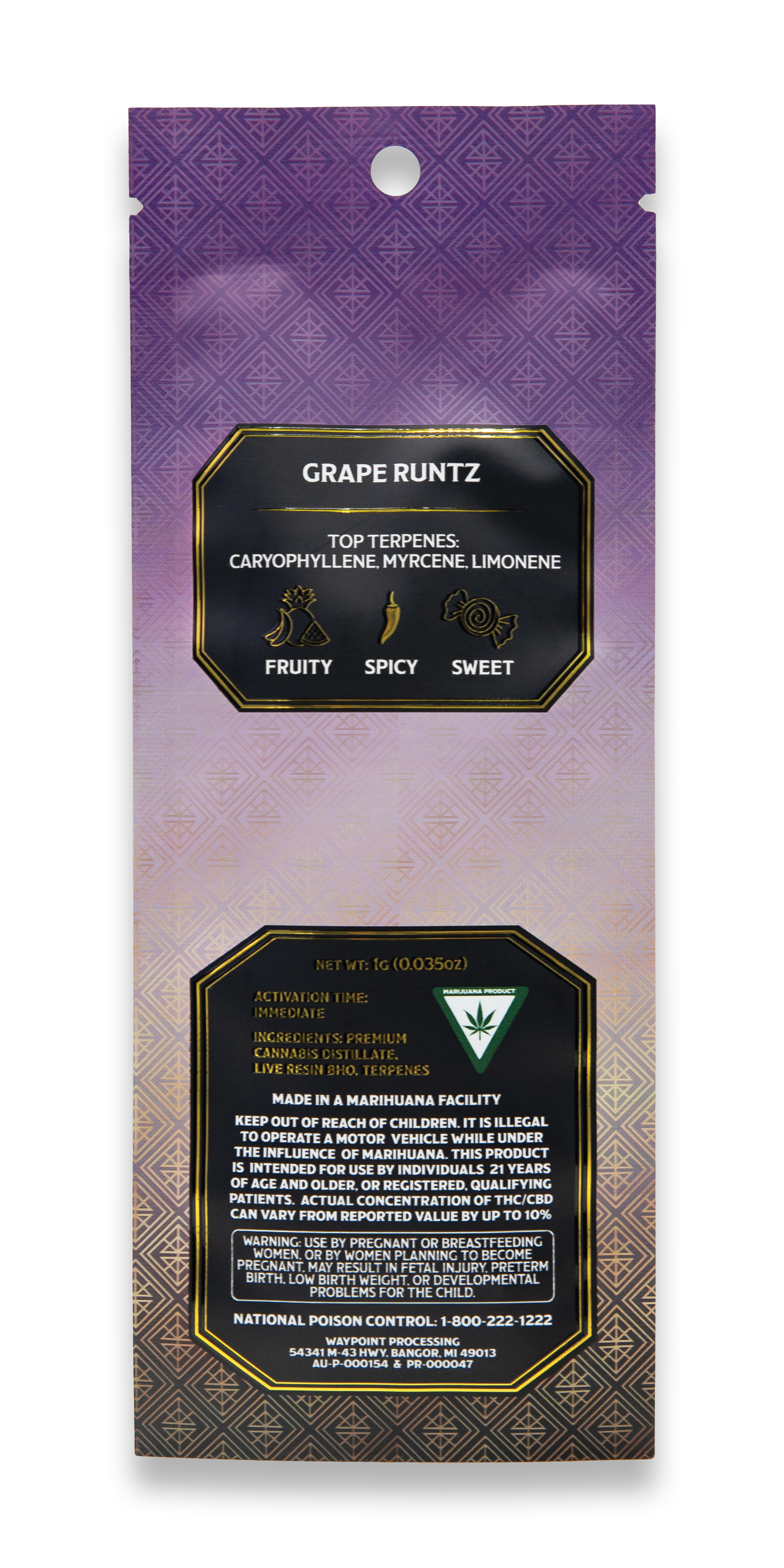 GRAPE RUNTZ | 1G | DISPOSABLE