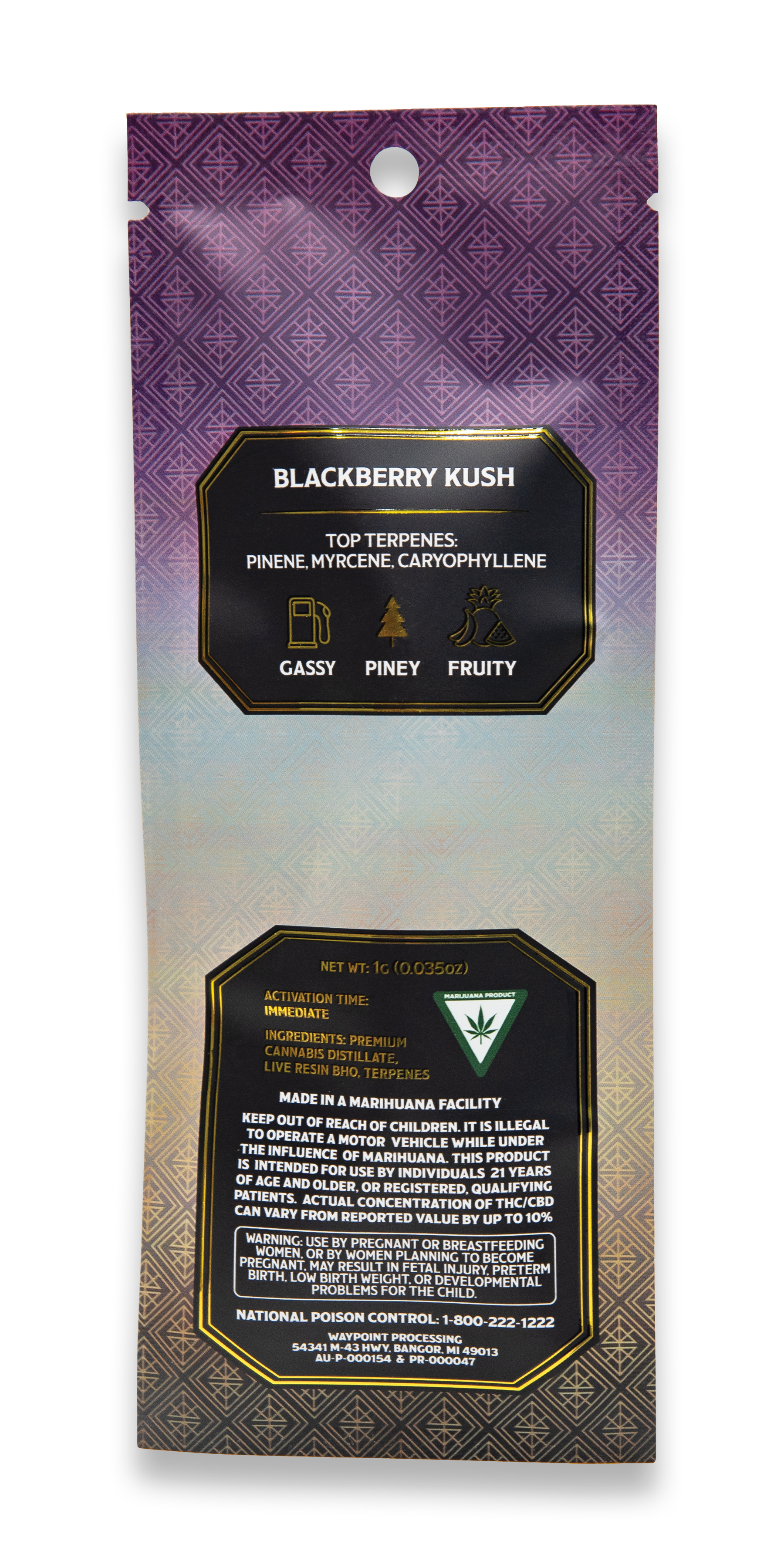 BLACK BERRY KUSH | 1G | DISPOSABLE