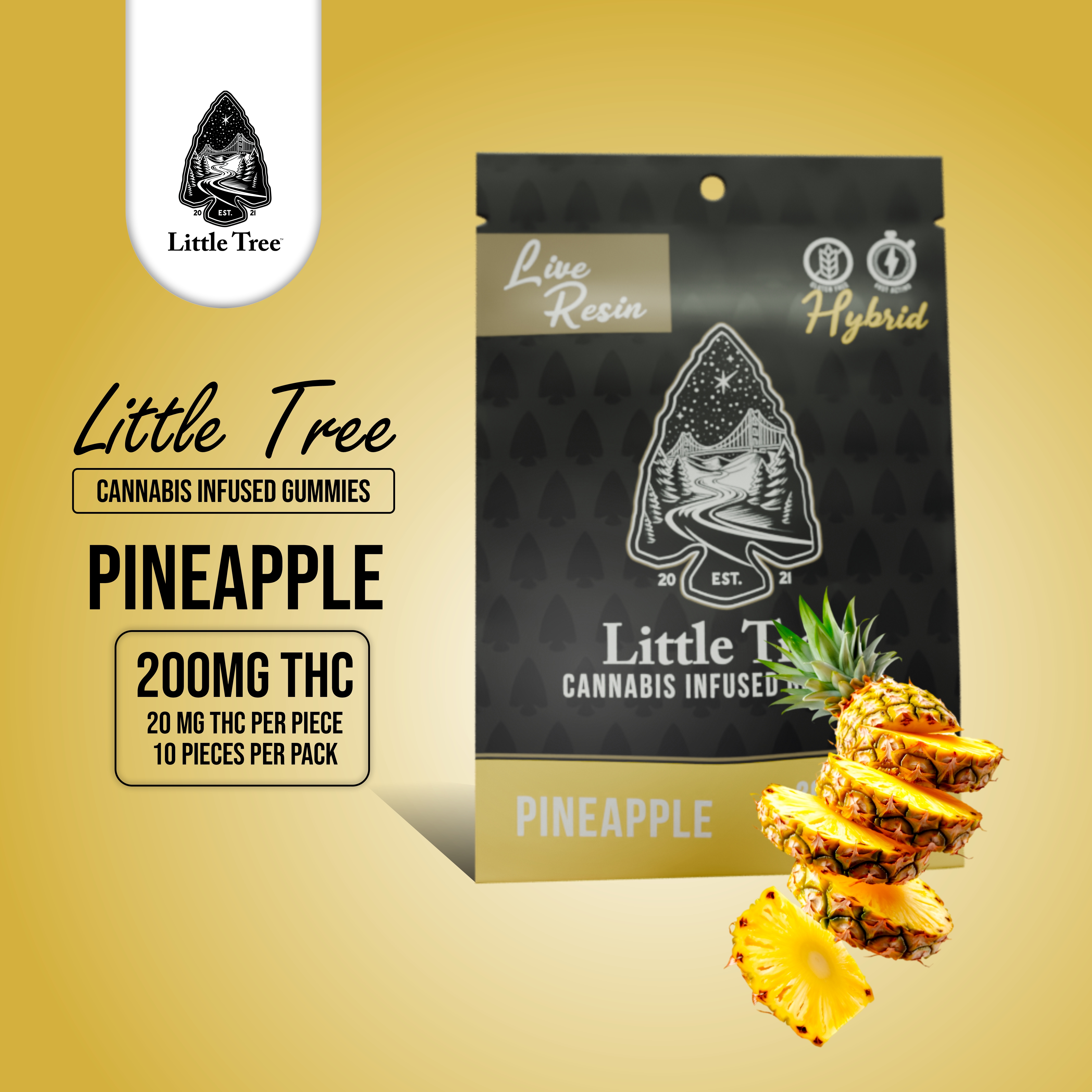 PINEAPPLE LIVE RESIN | 200MG 10X20