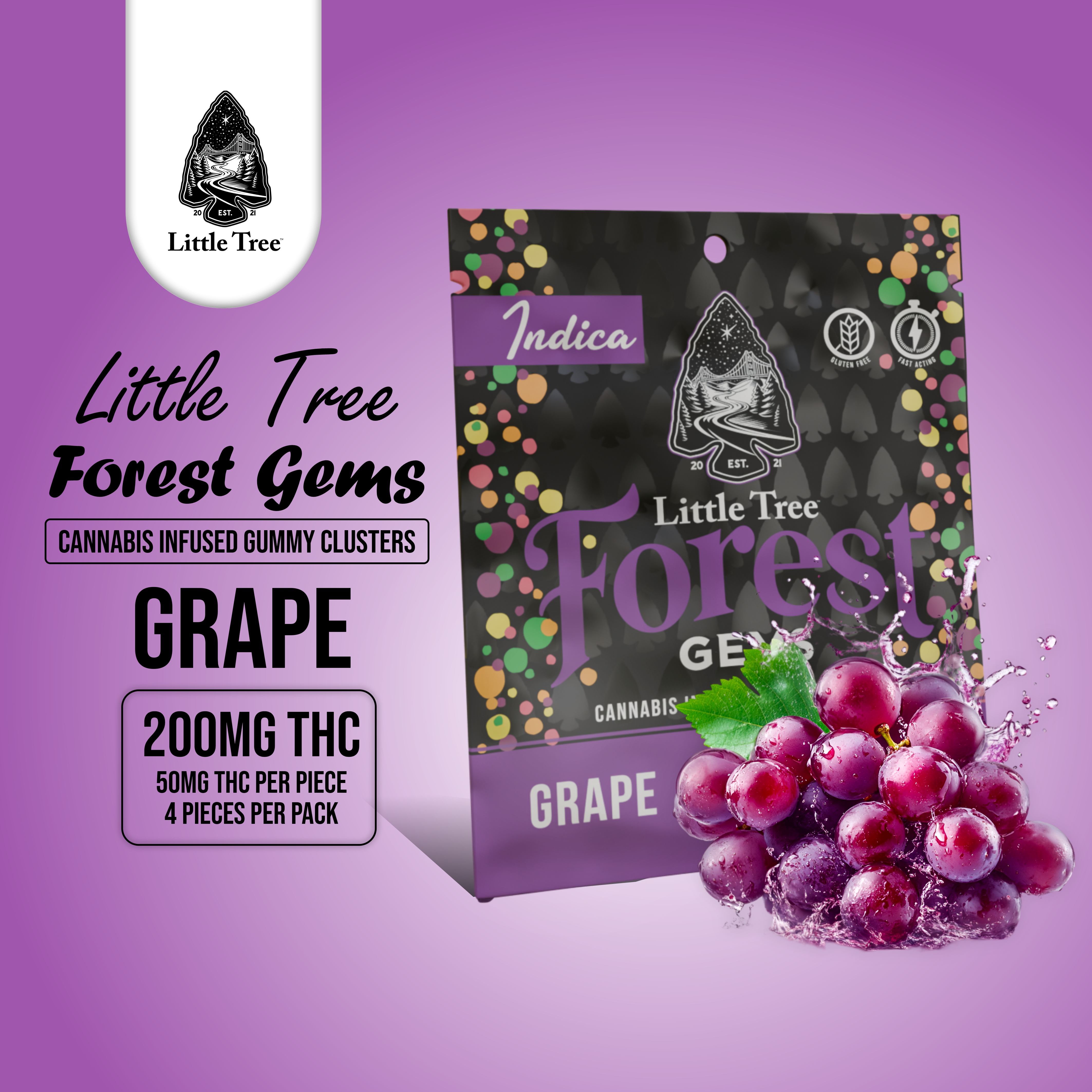 GRAPE FOREST GEMS | 200MG 4X50