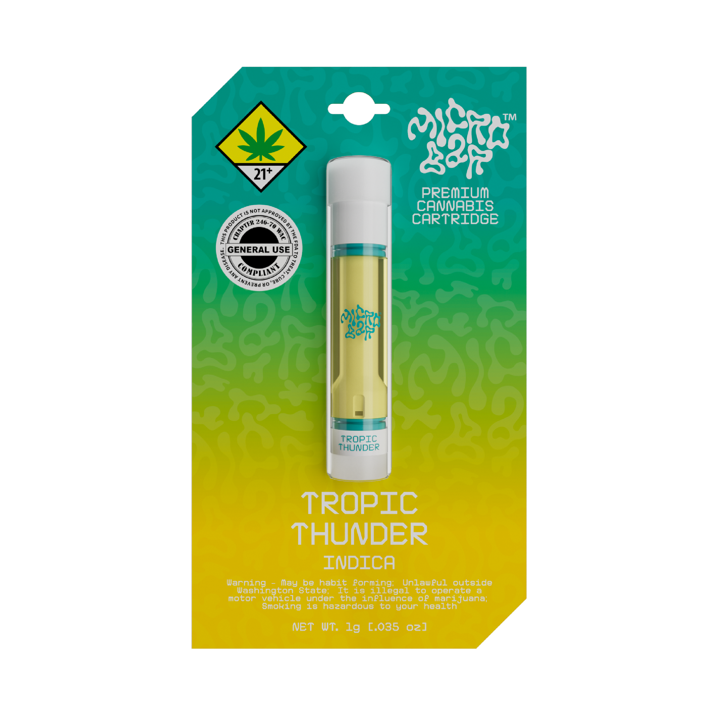 MICROBAR - Tropic Thunder | 1g | 510 Vape Cart | Torrey Holistics