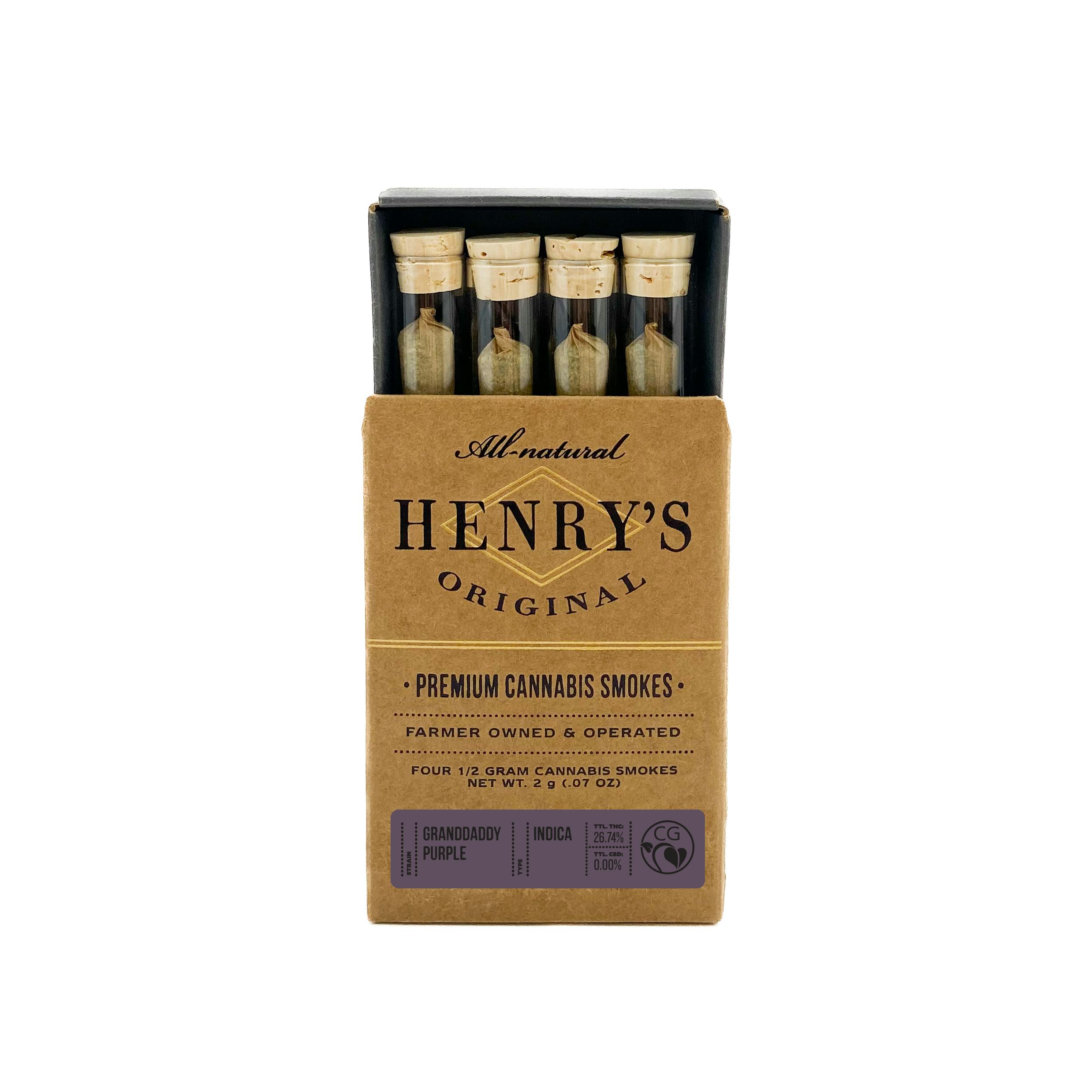 Grand Daddy Purple 4-Pack Pre-Rolls