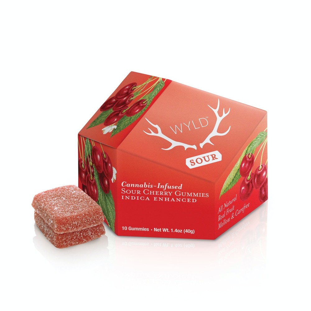 WYLD SOUR CHERRY GUMMY 100 MG (10-PACK)
