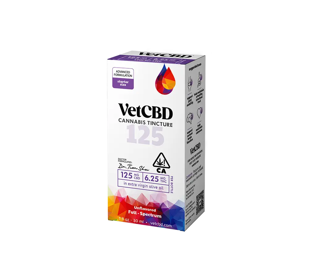 VetCBD Regular Strength 20:1 (CBD:THC) Tincture - 125mg CBD/ 6.25mg THC
