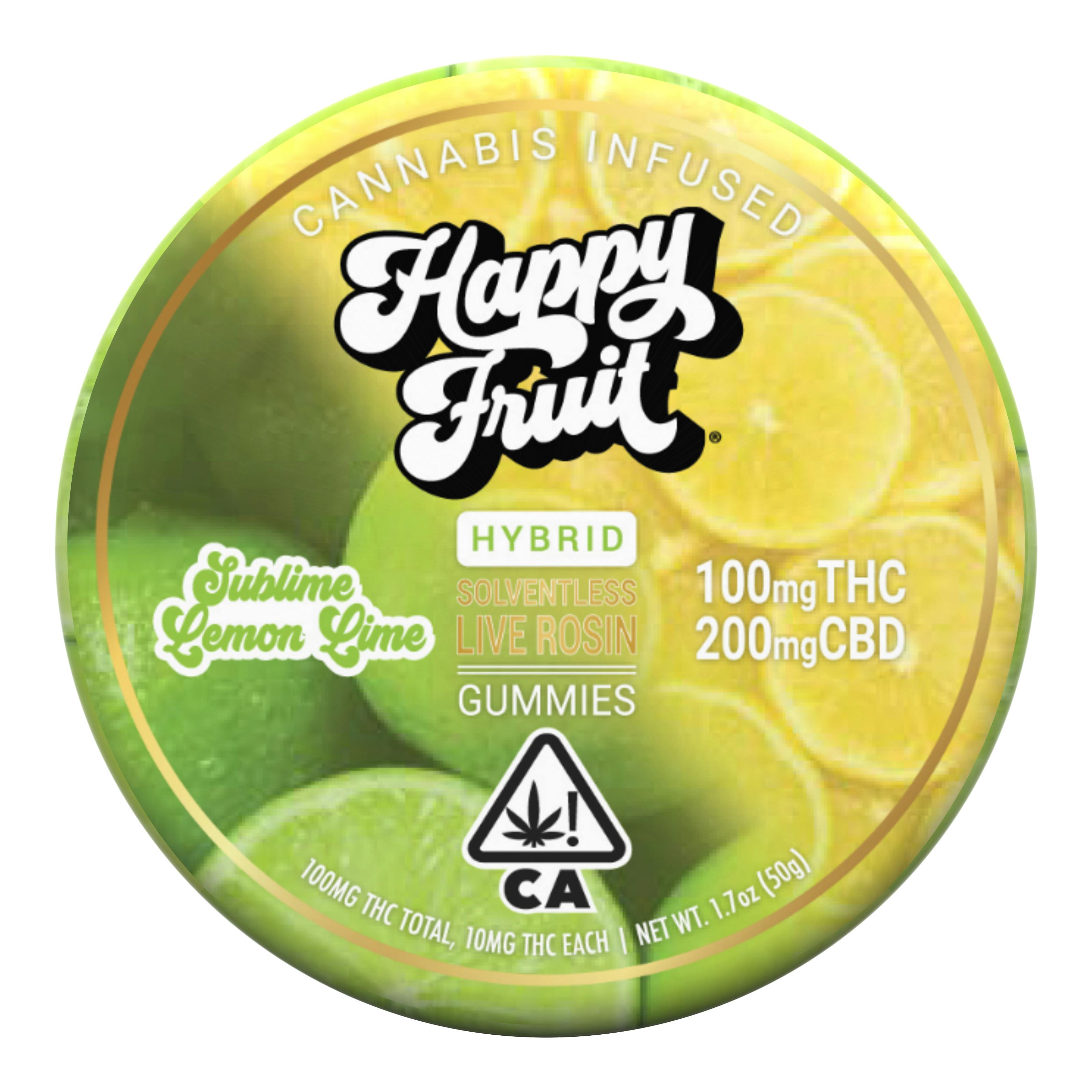 SUBLIME LIME SOLVENTLESS LIVE ROSIN GUMMIES 2:1 (CBD:THC)
