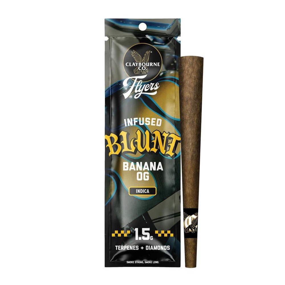 CLAYBOURNE BANANA OG - FROSTED FLYERS INFUSED PREROLL PACK 1G (2-PACK)