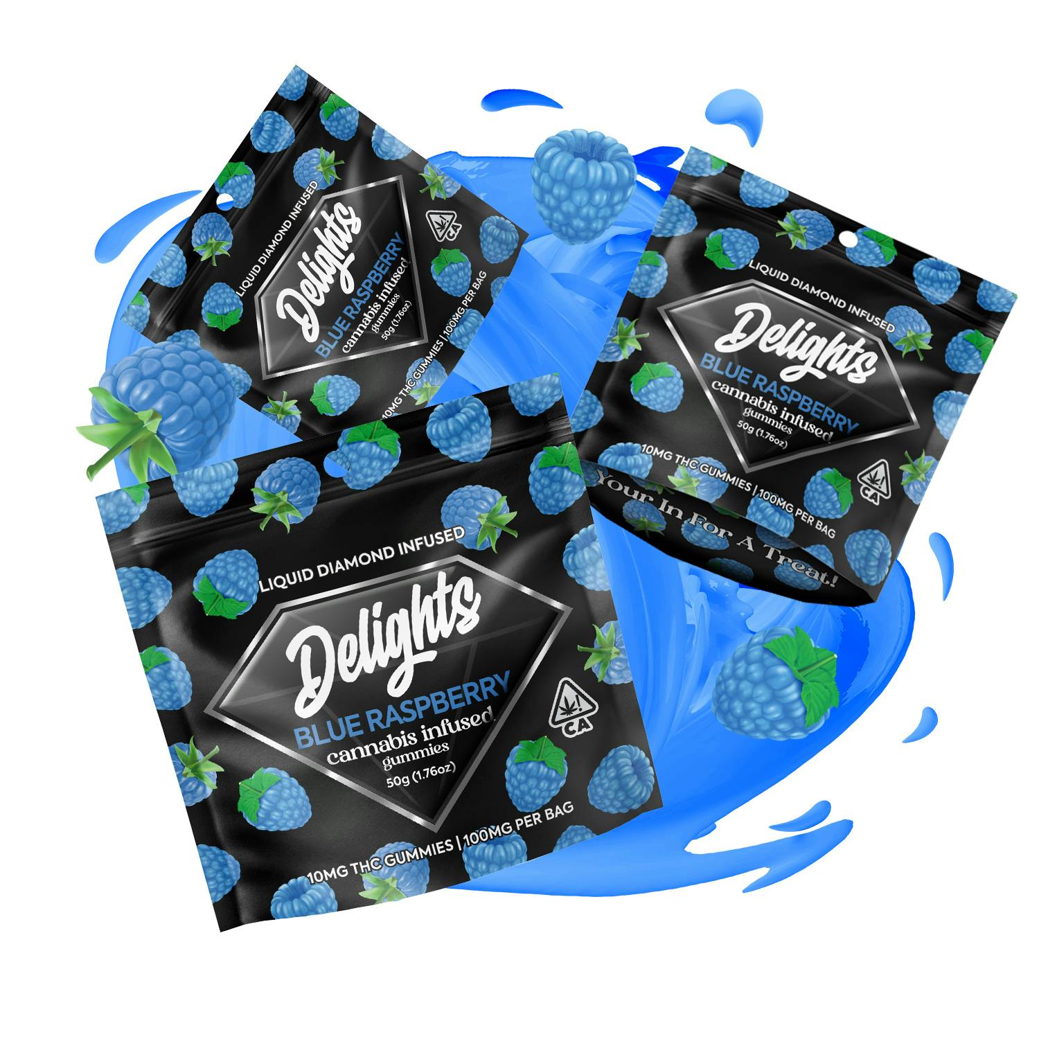 Delights: BLUE RASPBERRY - 100 MG - 10 PACK