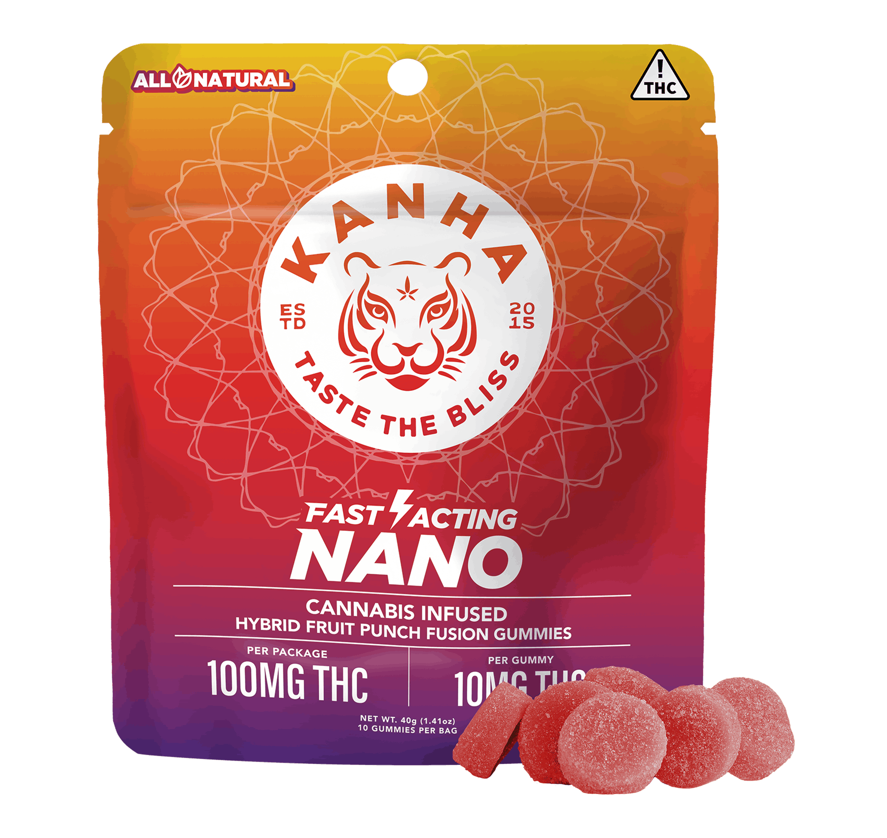 KANHA — FRUIT PUNCH FUSION - 100MG (10-PACK)