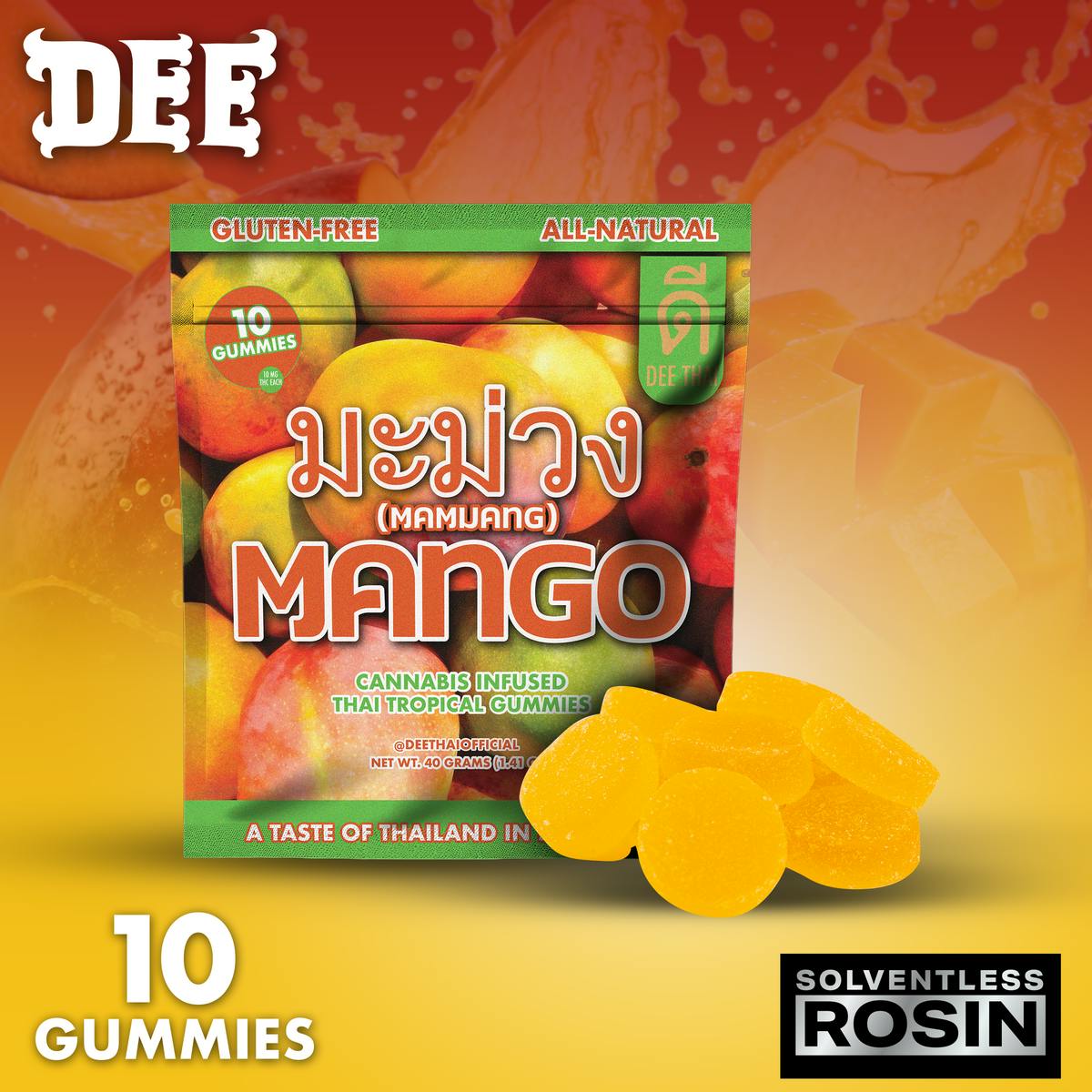 Dee Thai — MANGO - 100 MG - 10 PACK