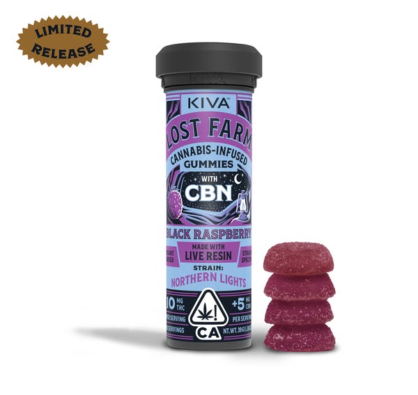 LOST FARM BLACK RASPBERRY CBN GUMMIES - 100MG