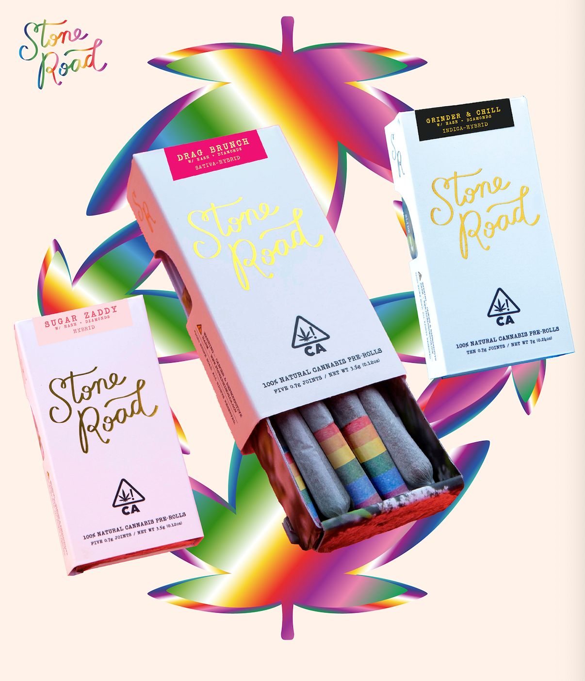 GRINDER & CHILL HASH INFUSED 5-PACK PRE-ROLLS
