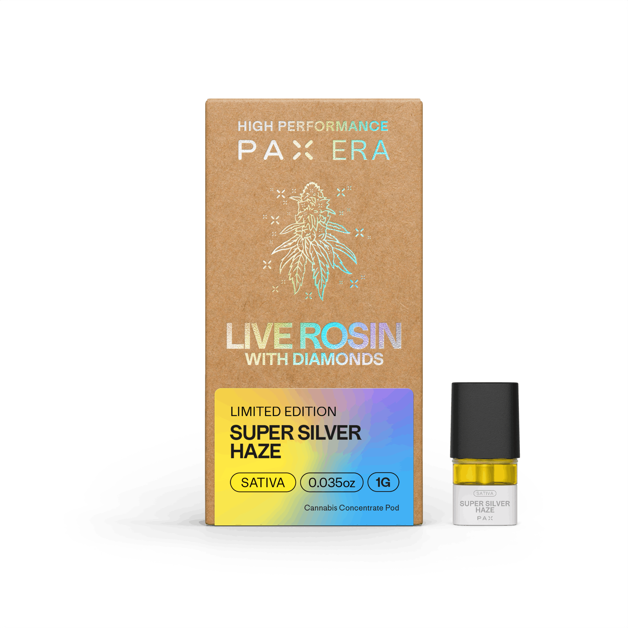Super Silver Haze Live Rosin with Diamonds PAX Pod - 1g