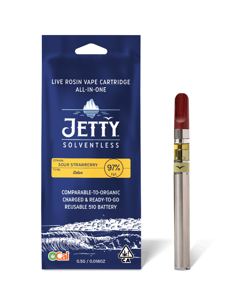 SOUR STRAWBERRY I SOLVENTLESS I ALL IN ONE REUSABLE BATTERY I .5G