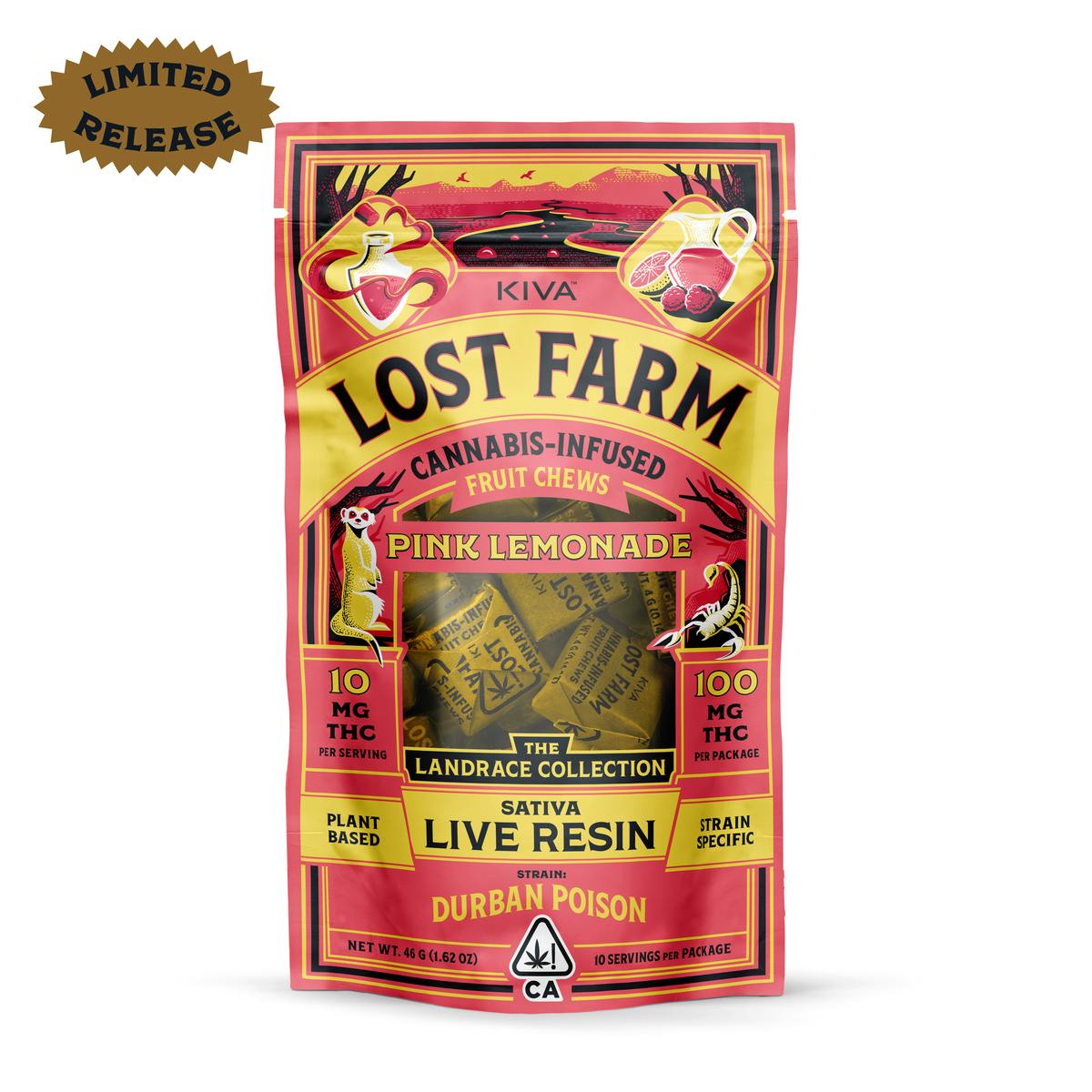 Pink Lemonade x Durban Poison Live Resin 10-Pack Chews - 100mg