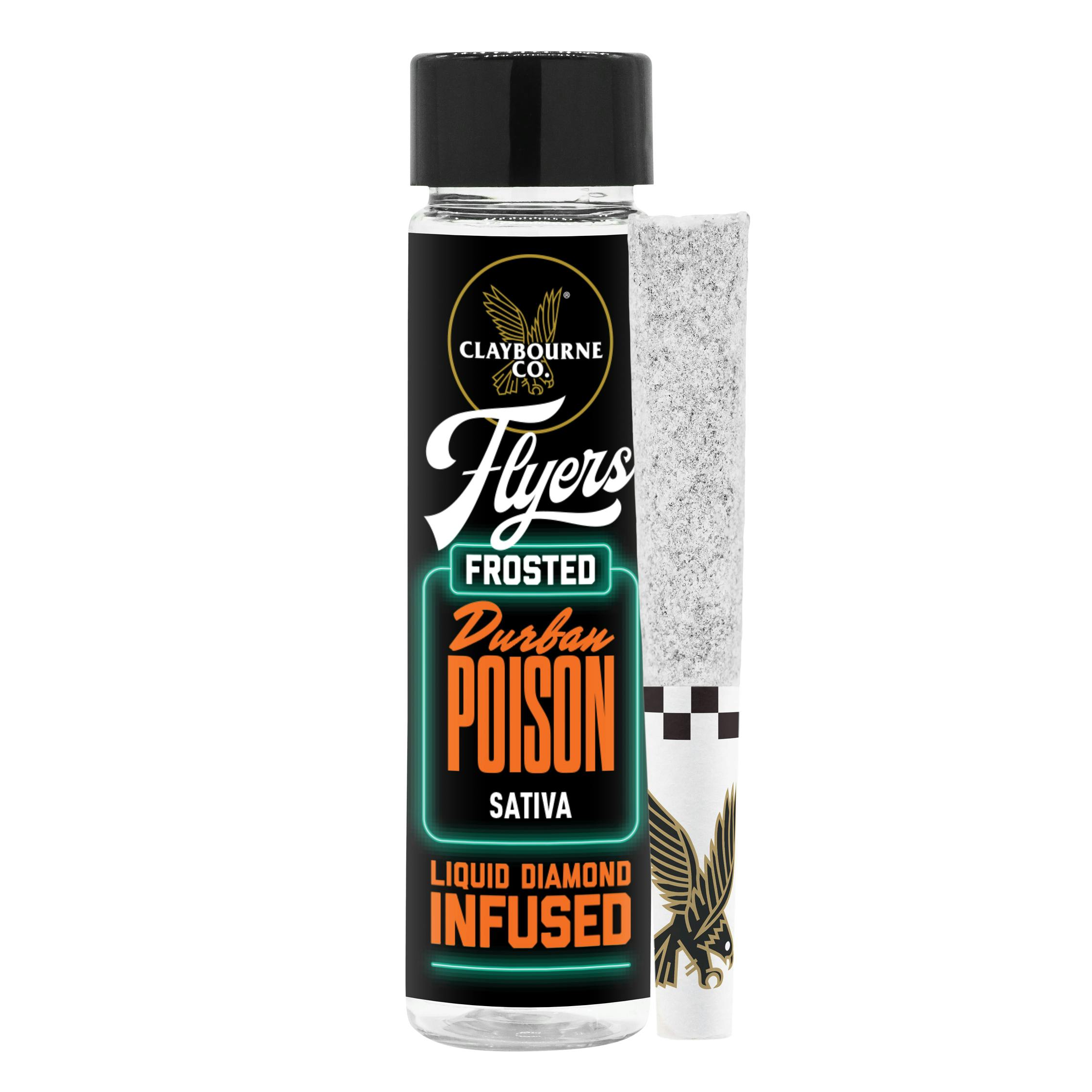 DURBAN POISON FROSTED FLYERS INFUSED 2-PACK PREROLLS