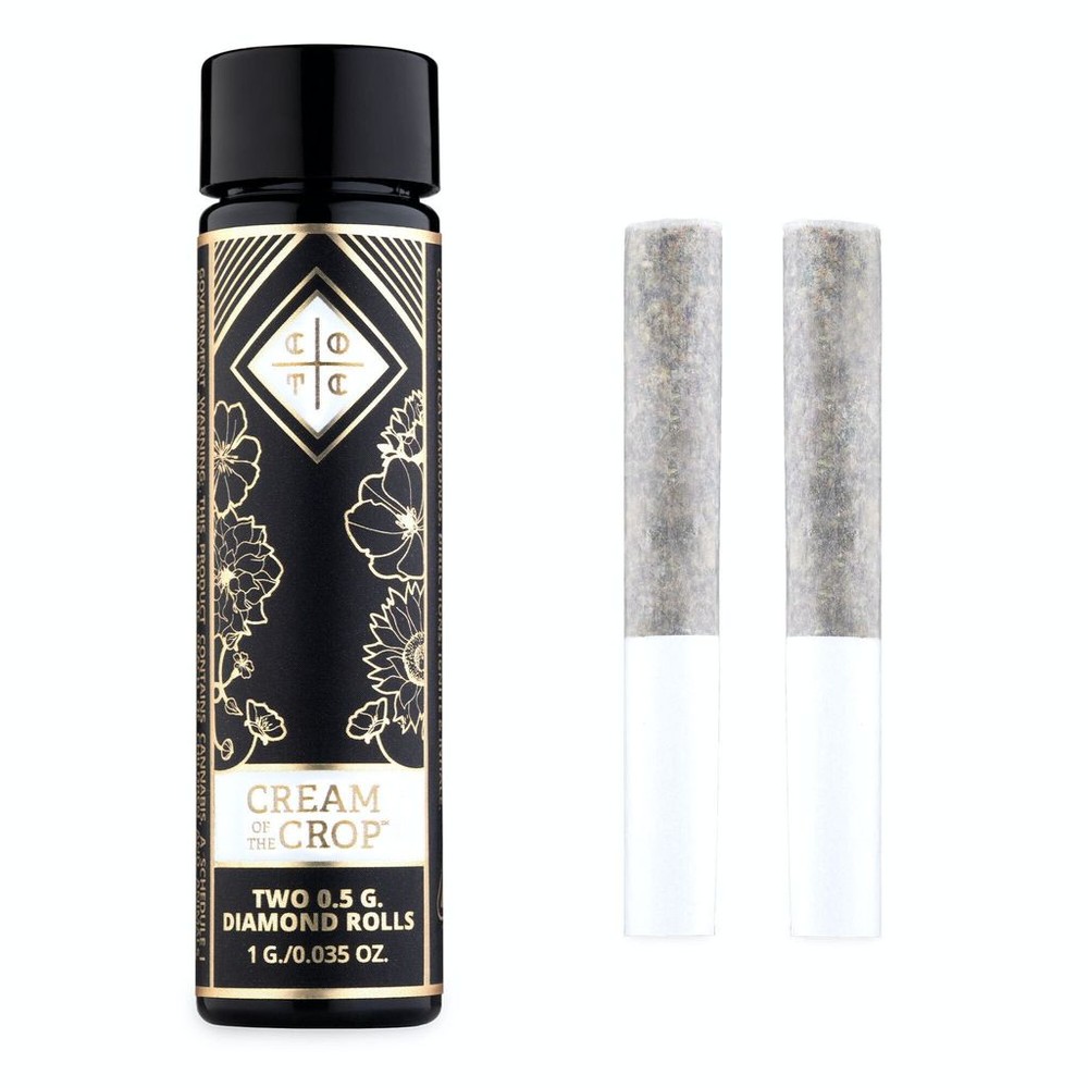 CREAM OF THE CROP LEMON CHERRY GELATO X OG BISCOTTI INFUSED PREROLL PACK 1 G