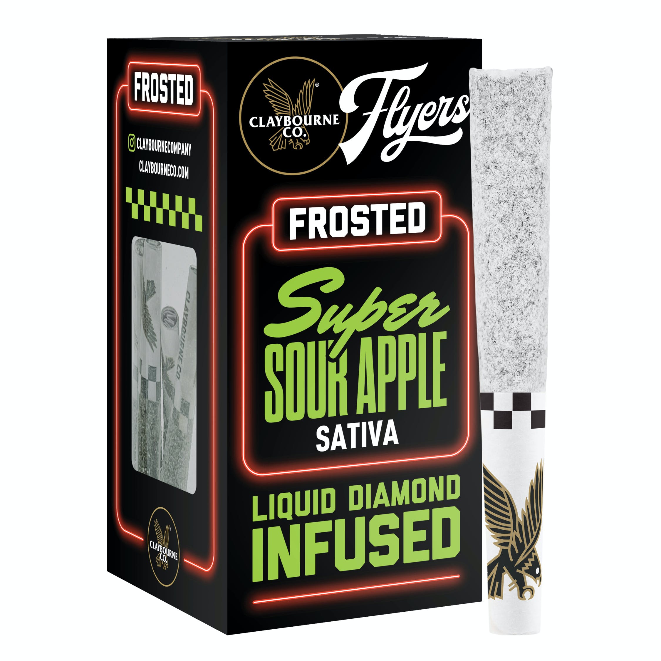 SUPER SOUR APPLE - FROSTED FLYERS INFUSED 5-PACK PRE-ROLLS