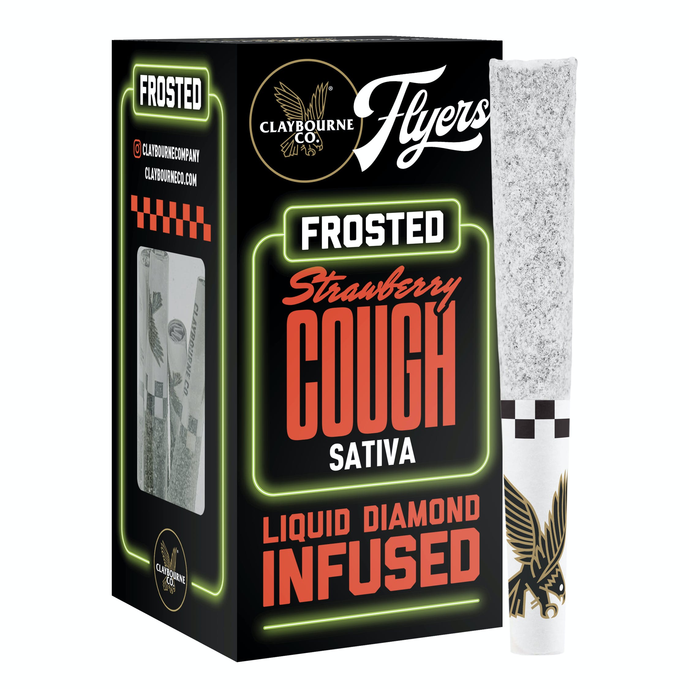 CLAYBOURNE STRAWBERRY COUGH FROSTED FLYERS INFUSED FLYERS 5-PACK PRE-ROLLS