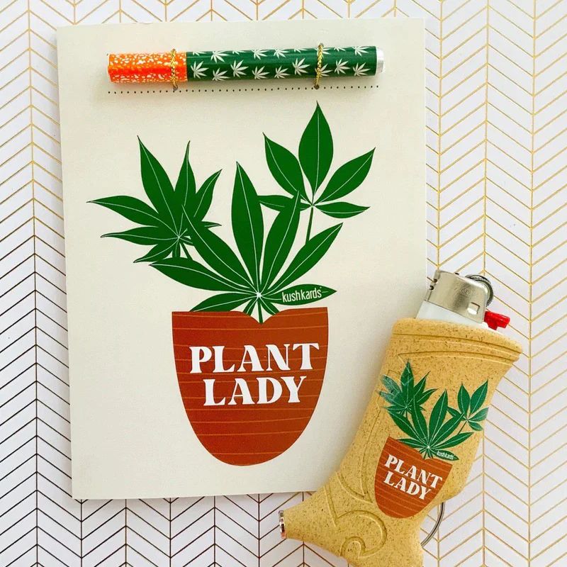 PLANT LADY ONE HITTER | GREETING CARD