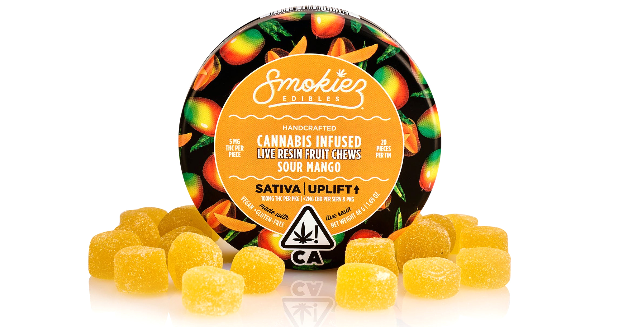 Smokiez — SOUR MANGO LR - 100MG (20-PACK)