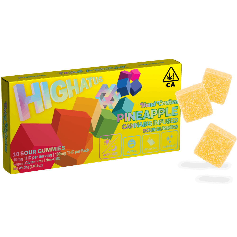 Sour Pineapple Gummies -100mg